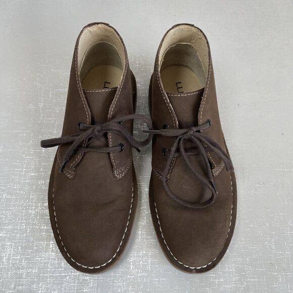 L.L. Bean Womens Stonington Chukka Boots Brown Suede Leather Casual Shoes 8 M - Picture 2 of 12